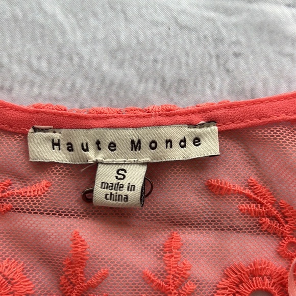 Haute Monde Coral open cardigan kimono size small - Picture 10 of 11